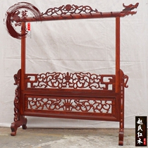 Mahogany brush holder solid wood brush holder extra large ebony carved dragon detachable pen holder pen hanging four treasures of the study