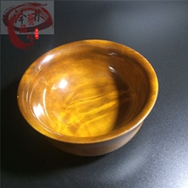 Gold Phoebe Bowl Tableware Gold Camphor Solid Wood Handicraft Antique Whole Material Hollow Out Decoration Gift Home Decoration