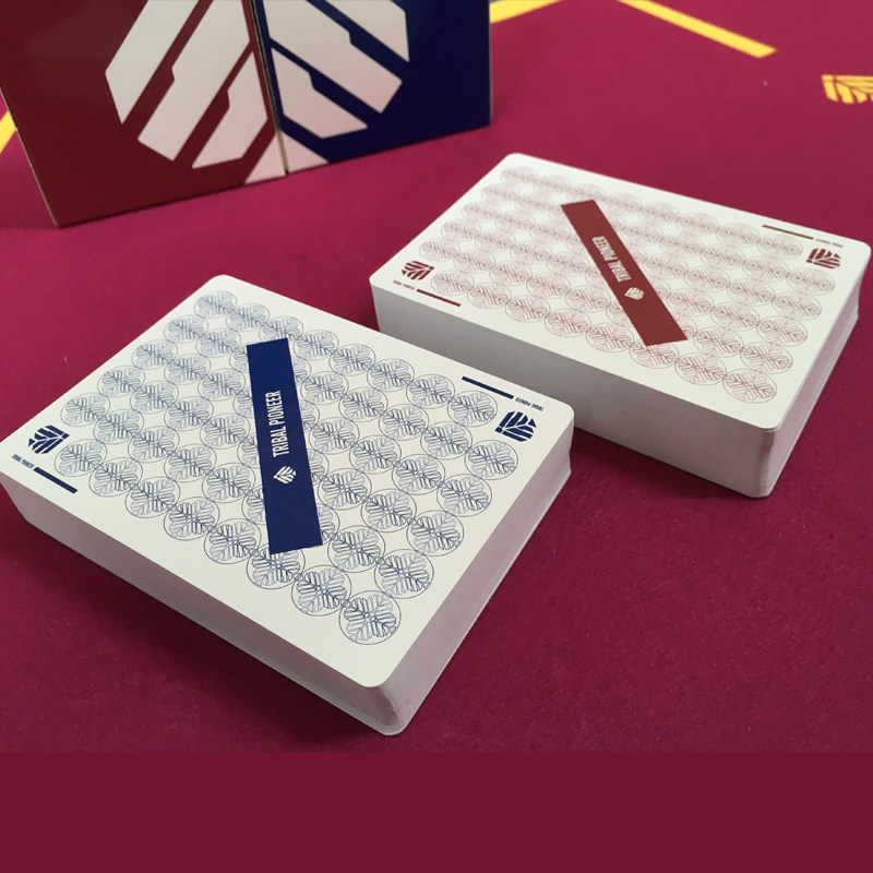 (Star Poker)Texas Poker Plastic Poker Wide card Big word Frosted poker (Tribal Pioneer)