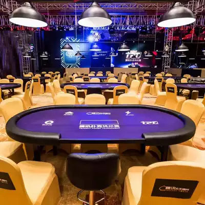 (Star poker)New oval Texas Hold'em table folding professional club event table spot can be customized