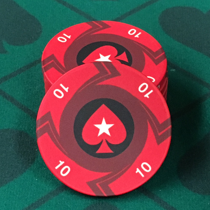 (Starpoker) Texas poker chips Sophisticated Ceramic Chips Free design can be customized (race money)