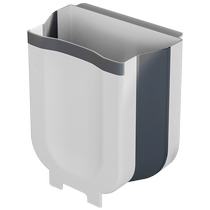 Kitchen garbage bag holder cabinet door foldable plastic bag trash can hanger can be hung storage artifact
