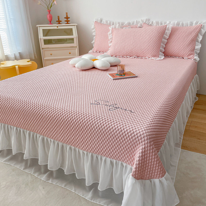 Summer A health preserving ice silk cool mat can be washed with three sets of single double teenage girl's heart winter and summer use air conditioning cool mat