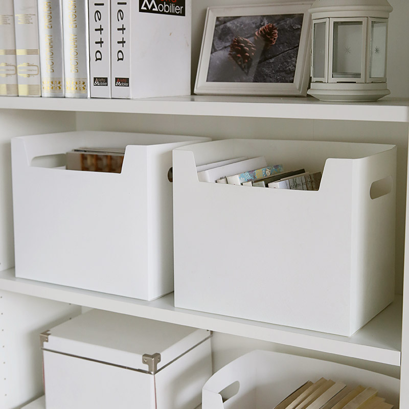 Petal desktop storage box Book finishing box Living room snack storage Imitation paper plastic simple office storage box