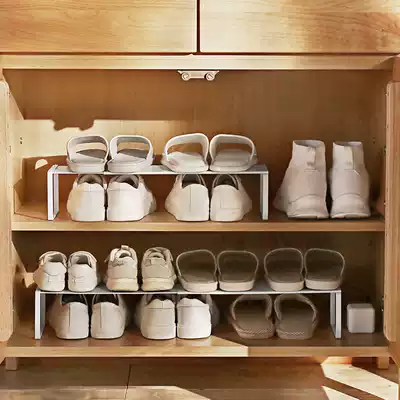 Flap household shoe cabinet partition rack telescopic frame partition shoe finishing rack dormitory shoe cabinet storage rack