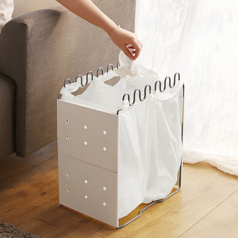 Petal classification garbage rack Plastic bag storage bracket Kitchen trash can large capacity tote bag garbage bag hanger