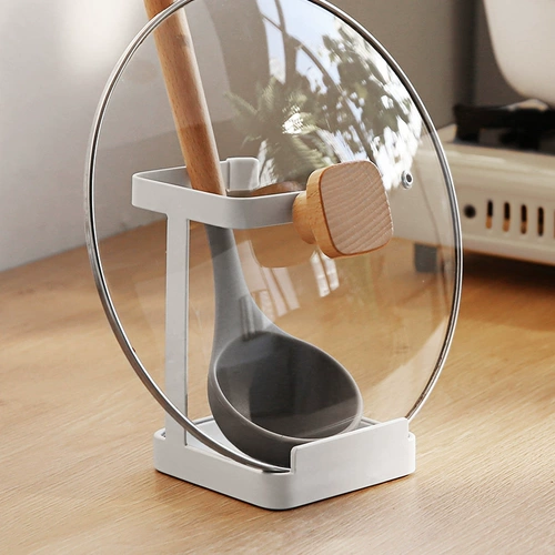 瓣瓣 Кухонная принадлежности для крышки горшки на полке сидения, бытовая кронштейна, домашняя кронштейна бесплатная стойка для хранения