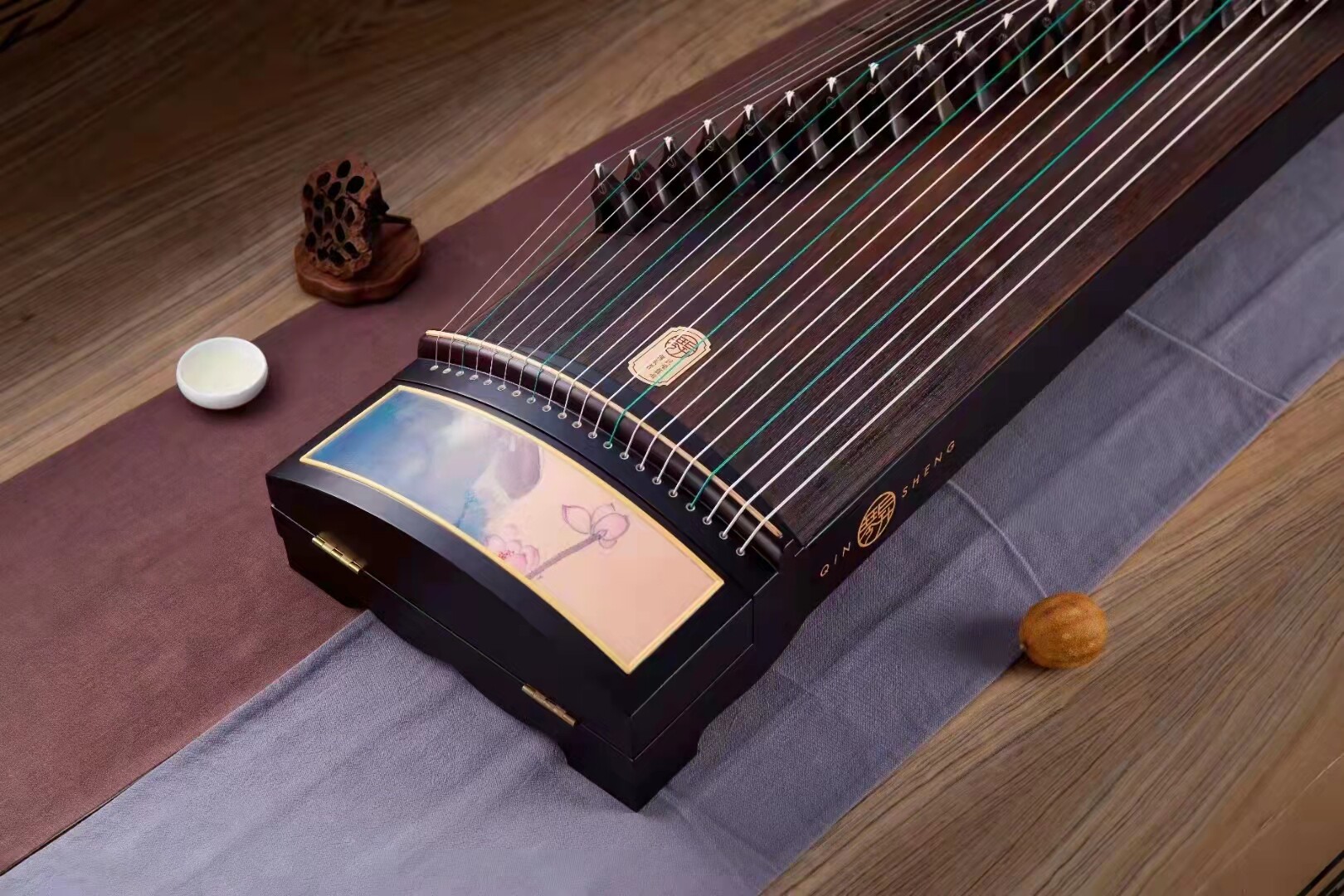 Qinsheng Guzheng (Hetian Yunuan) Ebony Playing Zheng Beginner Verification Examination Grade 10 Zheng Adult Children Pass