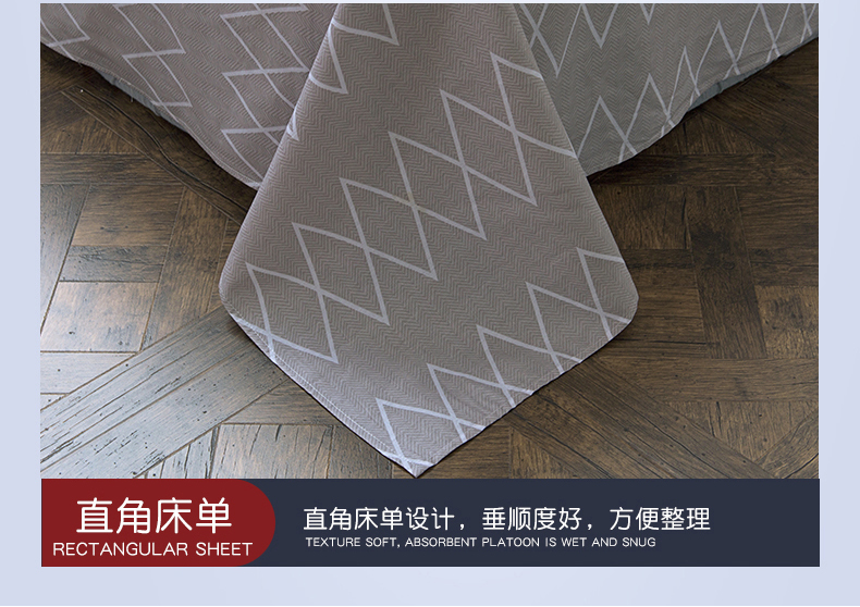 Simple bông denim khăn trải giường cotton giường chăn đúp mét 1.8x2 180x200cm Bắc Âu - Bộ đồ giường bốn mảnh chăn ga đẹp