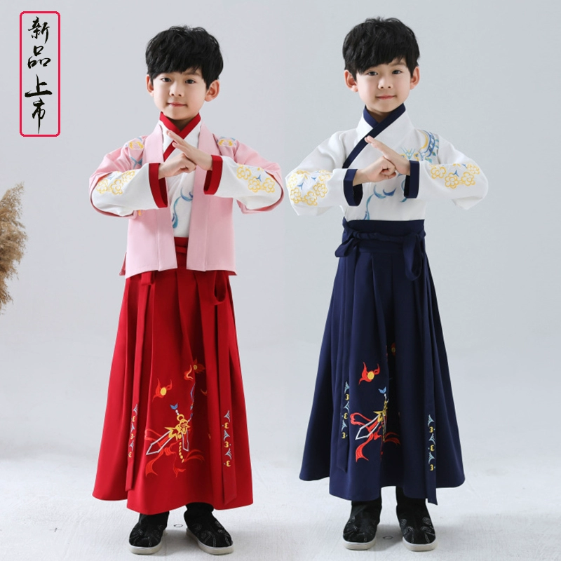 Boys Hanfu Phong cách cổ trang Trung Quốc Trang phục trẻ em phong cách Trung Quốc - Trang phục