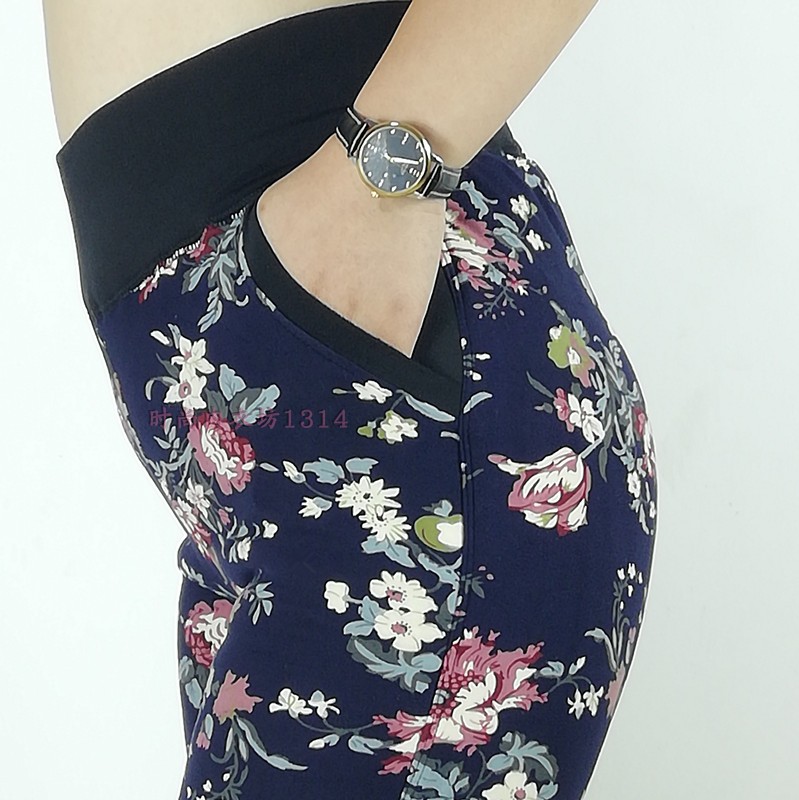 Quần cotton nữ trung niên mùa đông cộng với quần nhung ấm modal eo cao lạc đà đầy đủ quần cotton cỡ lớn mặc mỏng quần giữ nhiệt