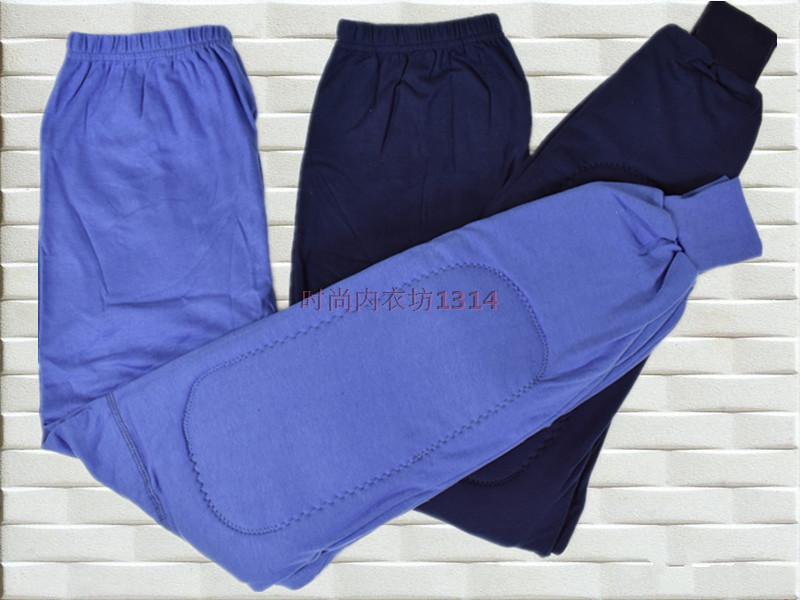 Mùa xuân và mùa thu quần áo trung niên bên trong có đầu gối quần legging dài cotton dày nam và nữ cao eo cao quần dài ấm áp quần giữ nhiệt đá bóng