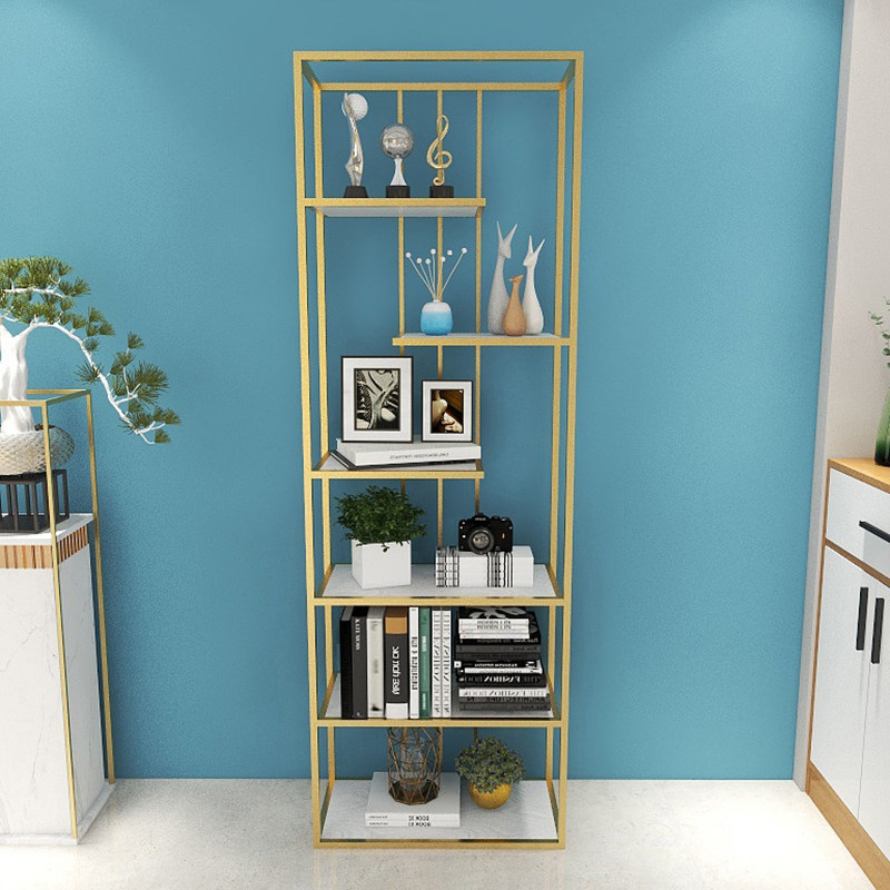 Nordic Racks Small Landing Partition Living Room Genguan Multilayer Decorative Show Shelf Minimalist Office Bookshelves Iron