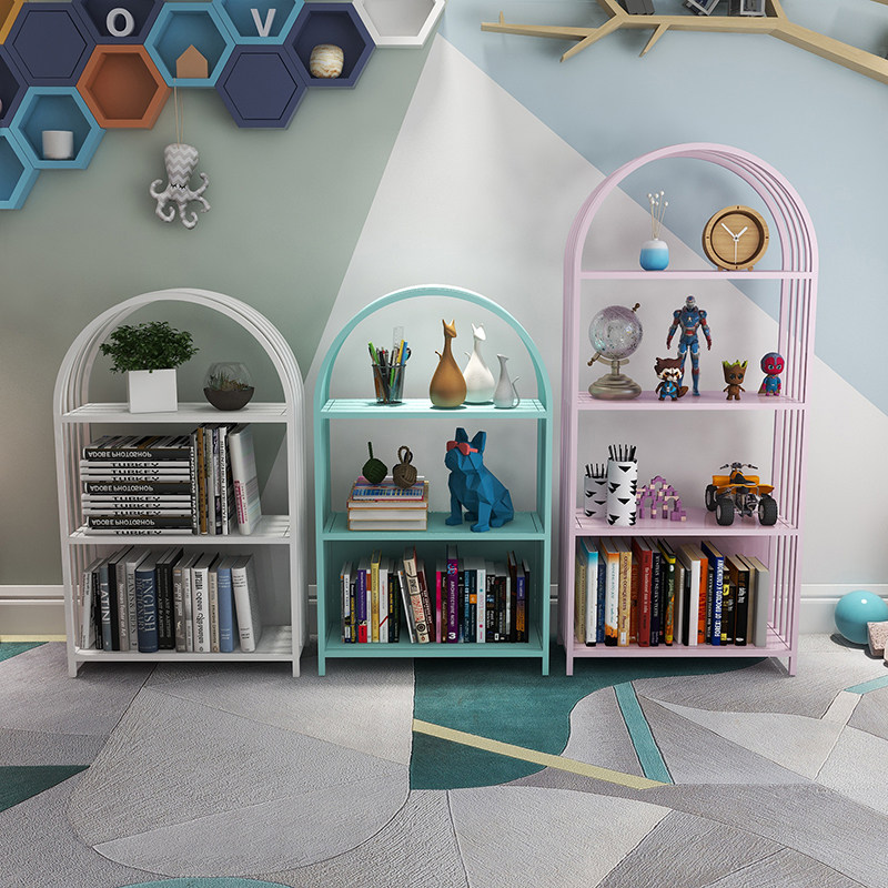 Living room books to hold placed shelves on the student bedroom multi-floor books display storage frame light luxury