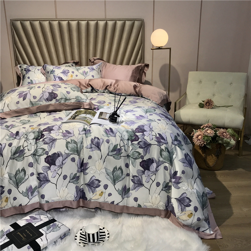 [Tiansi quilt cover one mảnh] Mùa hè mượt mà mát mẻ ngủ đôi có thể giặt 100% băng lụa bao gồm 200 × 230 - Quilt Covers 	chăn phao siêu nhẹ everon	
