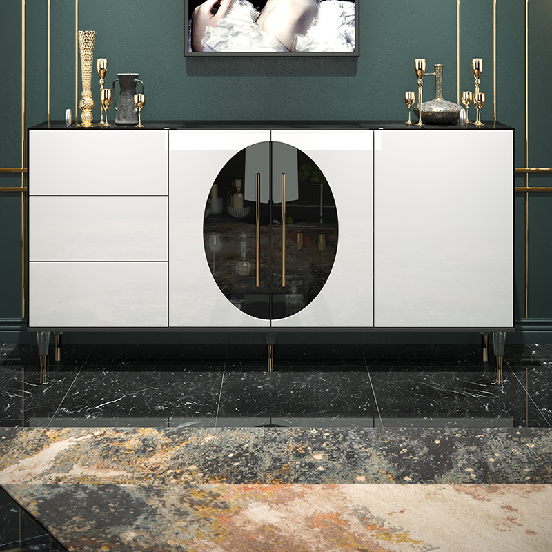 Postmodern light lavish dining cabinet Serie style minimalist storage cabinet modern minimalist living-room Xuanguan glass tea water cabinet custom-made