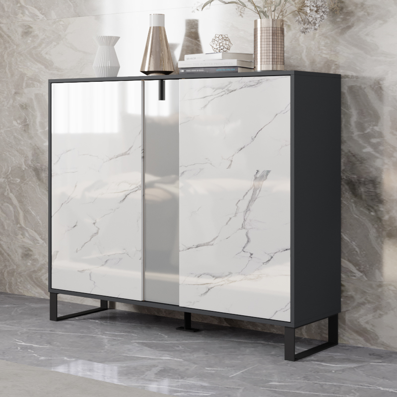 Post-modern light luxury solid wood shoe cabinet home multi-functional locker Nordic simple door porch shoe cabinet can be customized