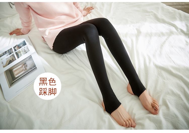 Mùa thu và mùa đông cộng với nhung dày quần lửng chân sáng màu nhân tạo vớ màu thịt nữ giảm béo chân legging vớ với chân tất hàn quốc
