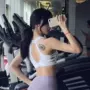 Móc áo ngực thể thao cường độ cao chống sốc khi chạy bộ yoga kiểu quần áo thể dục nhanh khô làm đẹp tập hợp lại khuôn mẫu - Đồ lót thể thao áo tập aerobic