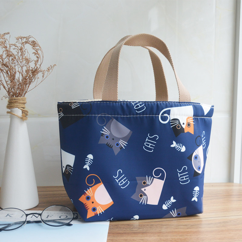 Lunchbox with handbag Handbag Smoke waterproof and anti-oil women's lunchbox Take the class minimalist lunch bag Insulated Bag summer