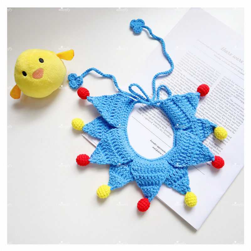 Wool Woven Pet Neck Muppet Cat Decorative Collar Yorkshire Golden Mile Marzis Neck Decorative