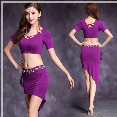 2021 new belly dance conserved with women's sensual clothes performance Modale short skirt suit Summer practice clothes