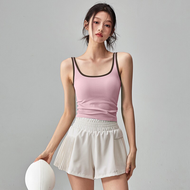 Sports Vest for Women, Shock-Proof Running Training Yoga Clothing Top, Breathable Slimming Fitness Suit, Quick-Drying Summer Wear