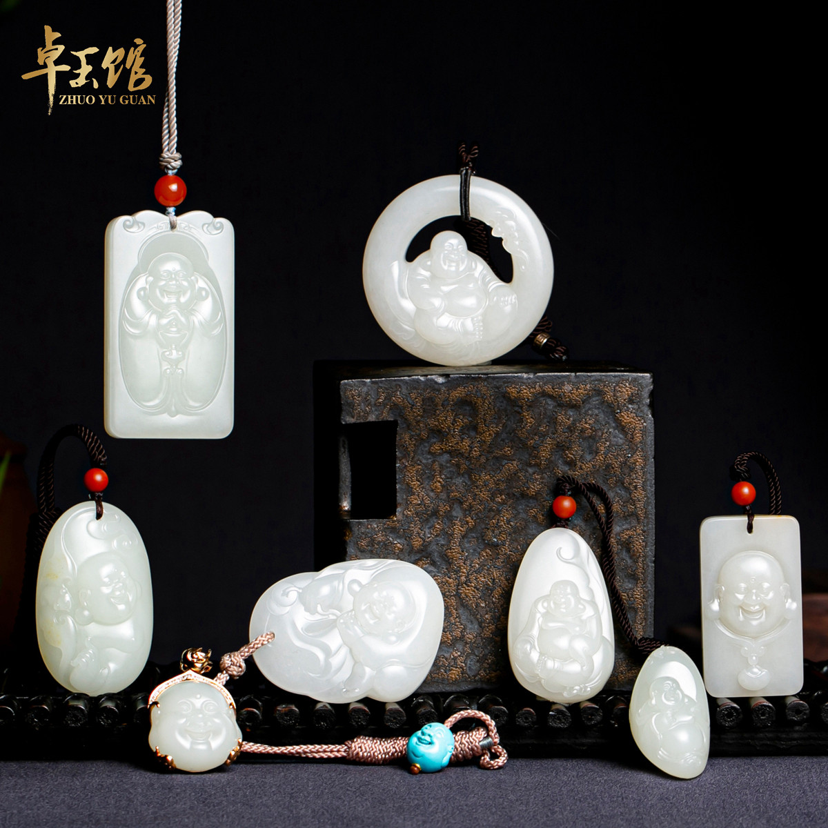 Zhuoyu Pavilion Xinjiang and Tian Yang Fat White Jade Seed Stock Pendant Brand Name of the Su Work Master Li Zhuo Order Special