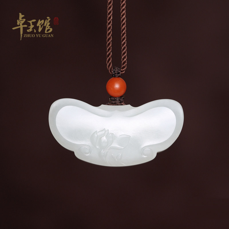 (Zhuoyu Pavilion) Butterfly's Butterfly Pendant Xinjiang and Tian Yuseed Materials First-class White Lady Pendant Pendant Xie Jedi