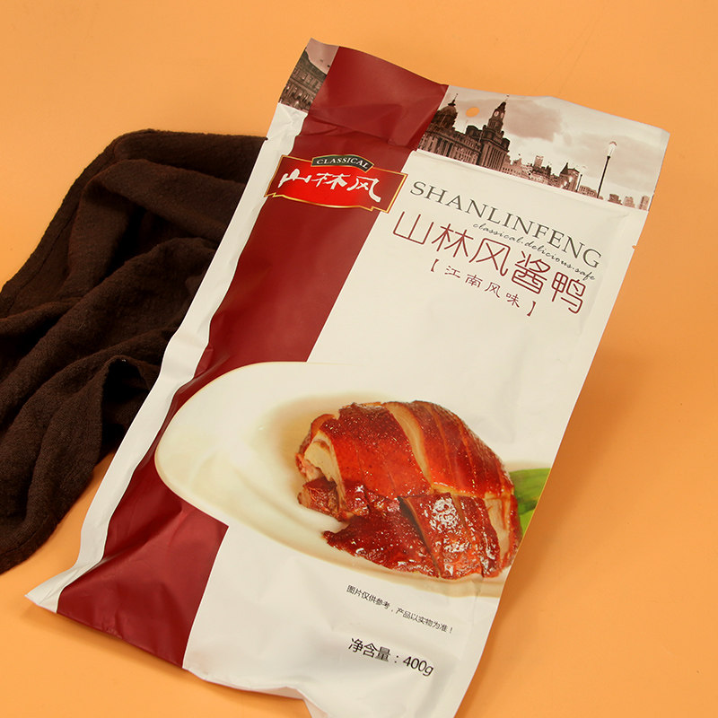 Mountain forest style sauce duck Shanghai vacuum packaging 400g Braised meat Cooked ready-to-eat specialty Jiangnan flavor