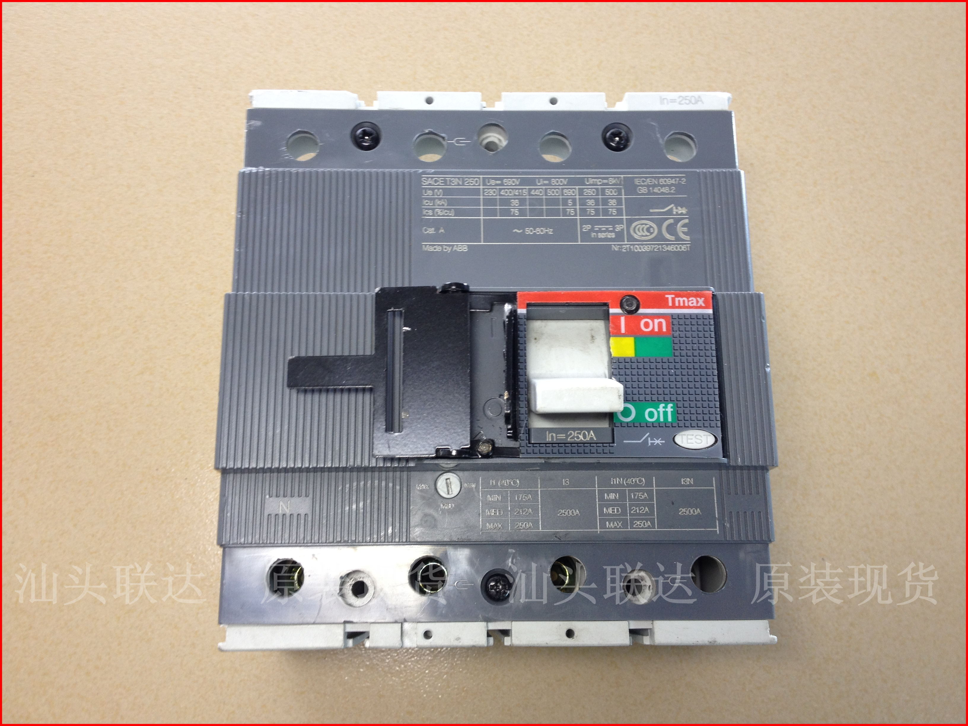 Original U.S. ABB air switch SACE T3N250 TMAX ABB circuit breaker 4P 250A
