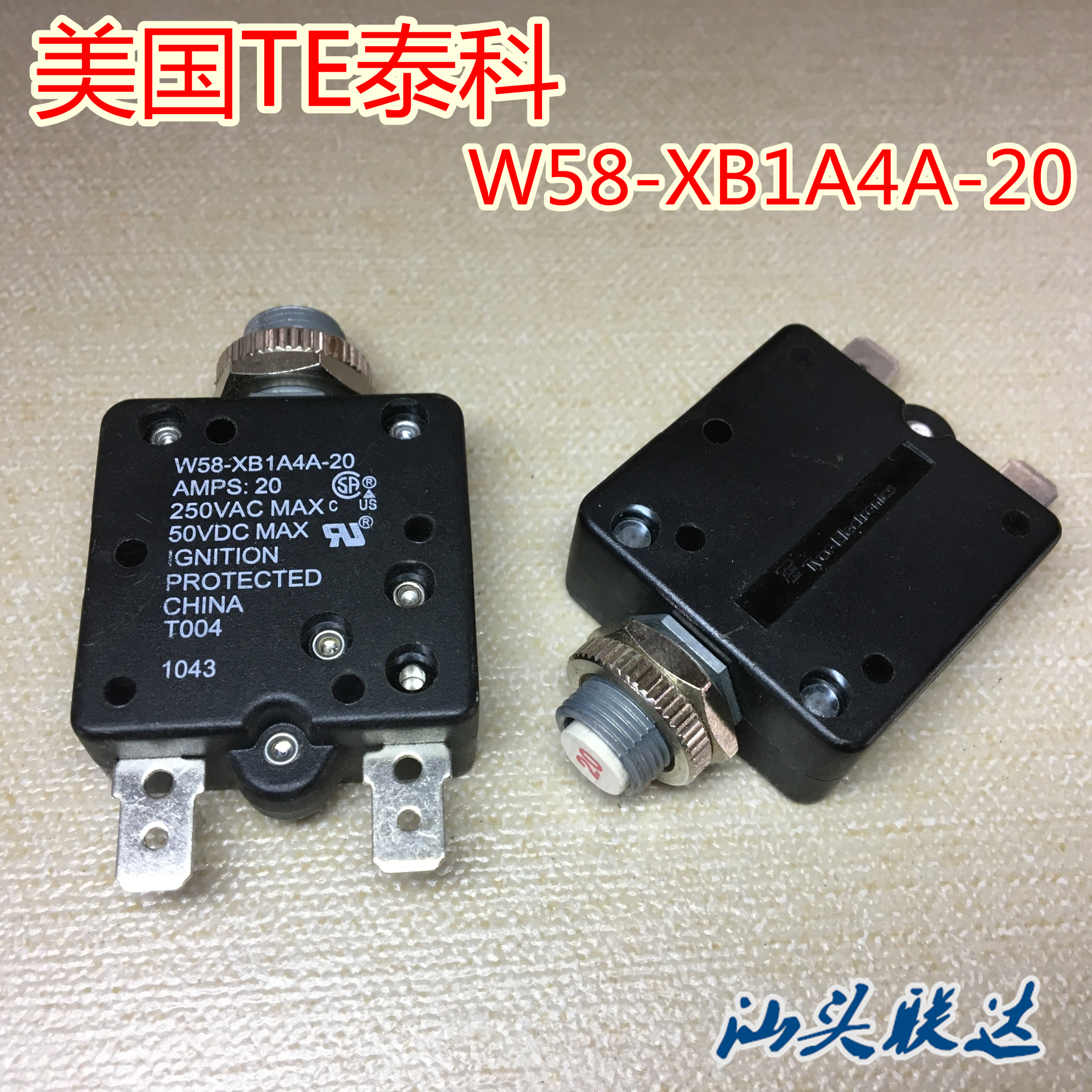 TE Tyco Thermal Switch W58-XB1A4A-20 20A Hot Overload Protector Heat Overload Breaker