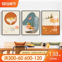 Restaurant wall decoration painting modern minimalist style kitchen living room painting Nordic light luxury dining room background wall hanging painting