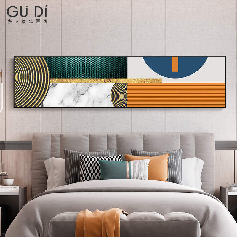 Bedroom bedside decoration painting modern minimalist light luxury abstract painting living room wall sofa background wall painting xd