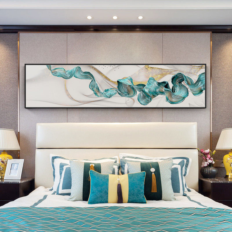 New Chinese Bedroom Bedside Decorative Painting Living Room Sofa Backwall Mural Light Luxury Abstract Large Modern Hanging Painting