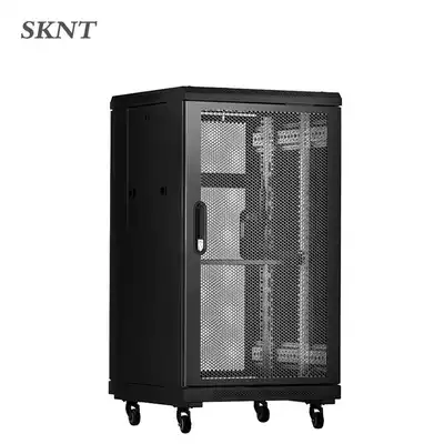 1m 600*600mm Network cabinet 18U server main shell 19 inch computer room switching wiring weak current cabinet Totem network door glass monitoring computer power amplifier control cabinet thickening can be customized