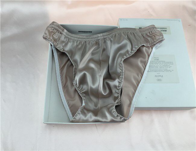 Men's Briefs Thong Silk Satin silk panties 100% Mulberry silk panties Spring and summer Mulberry double layer silk panties