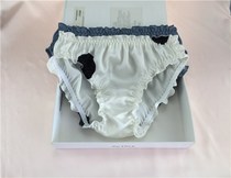 100% Mulberry Silk Ruffle Satin Women Silk breifs T Pants Thong Silk T Pants Sexy