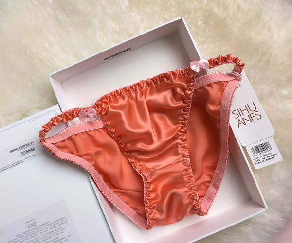 Thời trang Quần lót lụa Sexy 100% lụa Bà Thong T-Pants Briefs Sexy ..