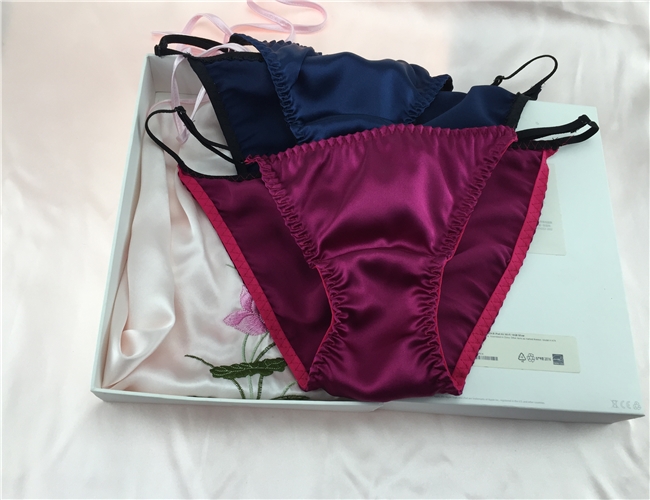 Thời trang Quần lót lụa Sexy 100% lụa Bà Thong T-Pants Briefs Sexy ..