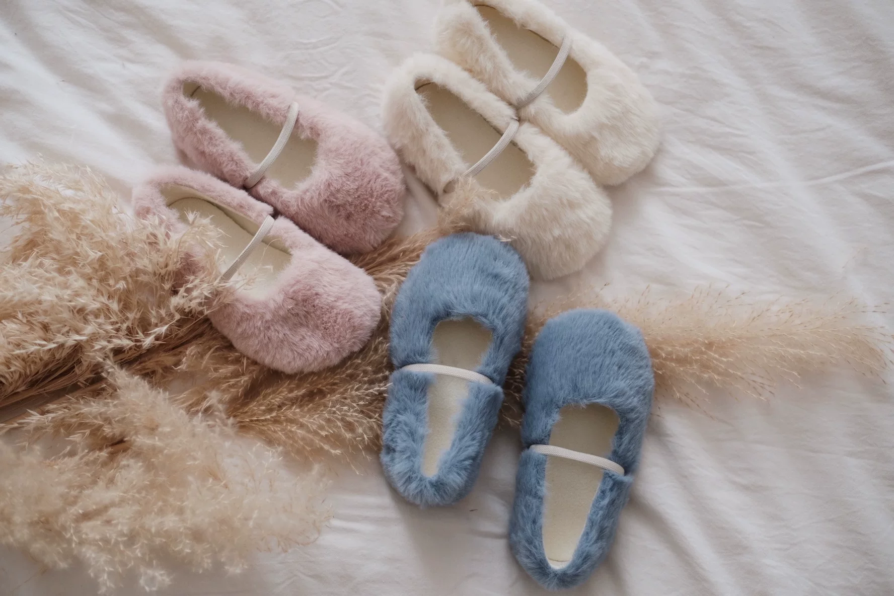 Oliokids/Aunt Auntie ▏ пара мягких прилипчивых девочек с тёплыми волосатыми обувь плюшевые ботинки