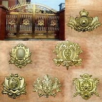 New 304 stainless steel European courtyard gate decoration accessories Crown shield zhaicai fence door closure plate Flower