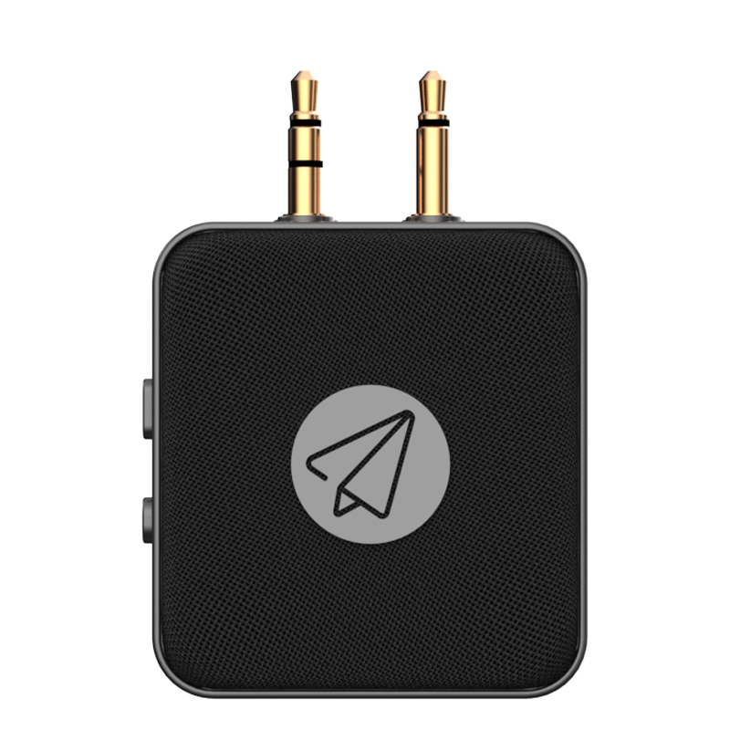Aircraft Bluetooth Audio Receiver and Transmitter Two-In-One Travel Car Tv Audio Aviation Dual-Plug Storage