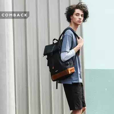 COMBACK college style men's trendy brand casual backpack couple ins large capacity school bag simple Japanese backpack