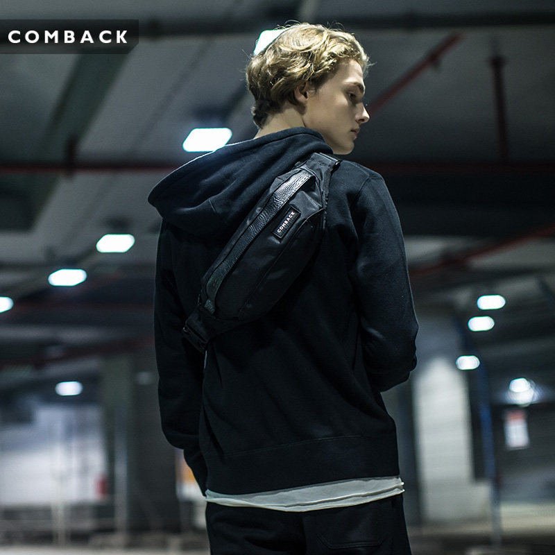 COMBACK Casual Street PU Belt Bag Men's Outdoor Sports Running Couple Fashion Multi-Kinetic Chest Bag