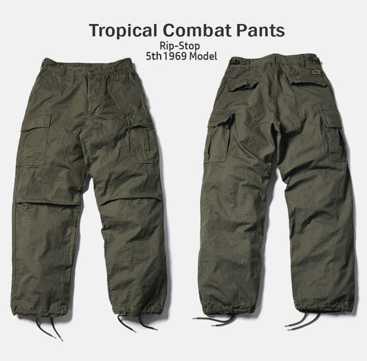 NON STOCK Fall Men's Tropical Combat Pants Retro Cargo Pants