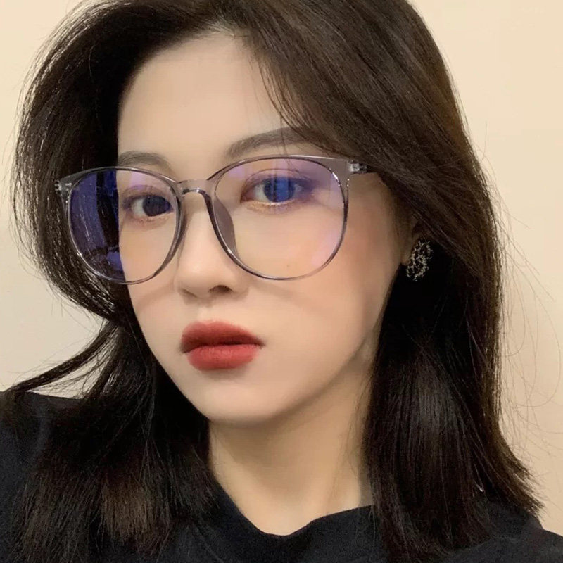 Anti-blue light radiation Near-view eye mirror female trend Large frame net red male black frame vegan eye protector flat light mirror