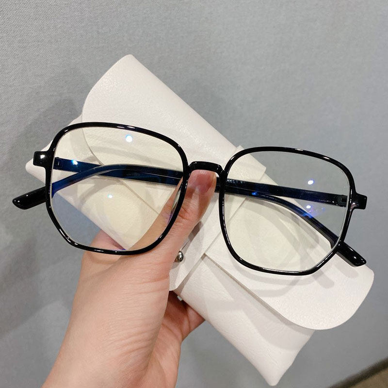 Anti-blue light radiation Near-view eye mirror female trend Large frame net red male black frame vegan eye protector flat light mirror