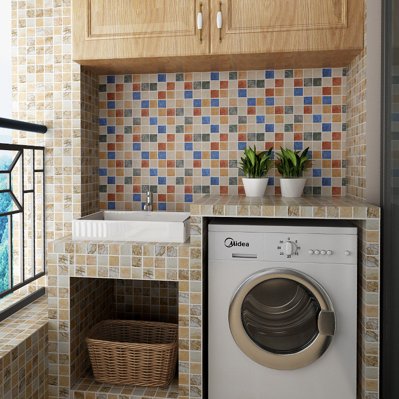 Antique ceramic mosaic tiles Floor tiles Pool balcony Kitchen powder room Living room TV background wall tiles Bar