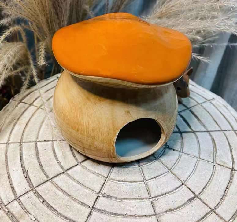 Sub-favorite Mushroom Ceramic Hamster Nest shelter from the house Golden Silk Bears Nests House Shelter Cooldown Ice House Sleeping summer